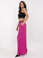 Fuchsia summer wide-leg trousers.