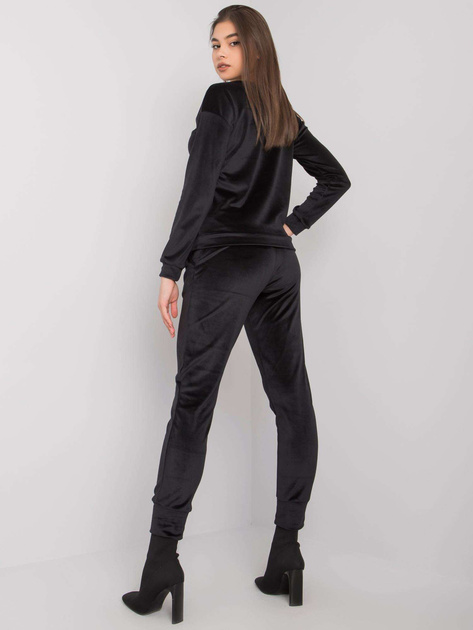 Czarny komplet z weluru Tampa