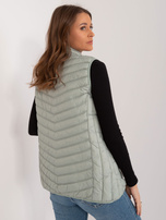 Hurt Pistacjowa kamizelka damska bez kaptura SUBLEVEL