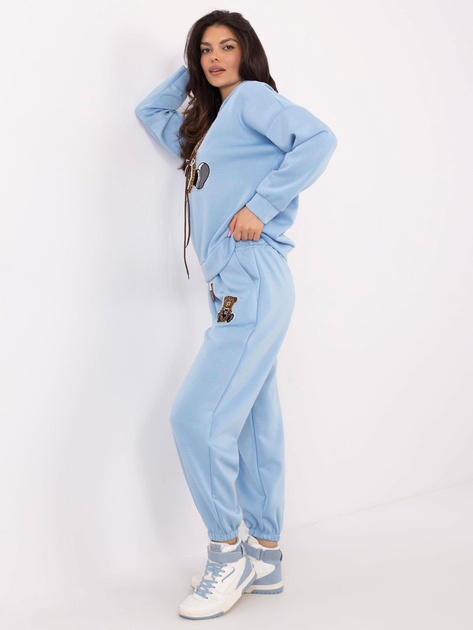 Hurtownia Jasnoniebieski dresowy komplet ze spodniami