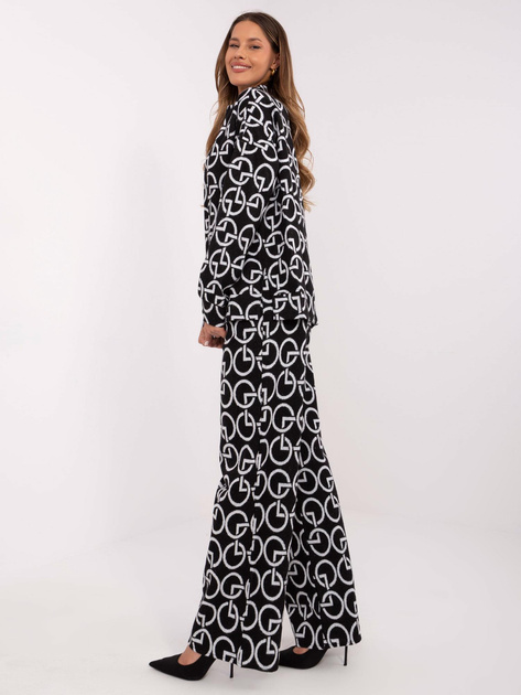 Hurt Czarny dwuczęściowy komplet damski we wzory