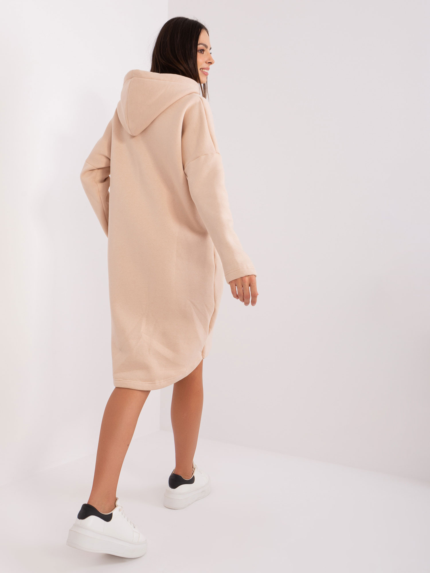 Hurt hellbeige lange Basic-Bluse Tina RUE PARIS.