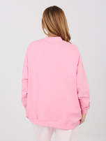 Pastelowa różowa bluza oversize BASIC FEEL GOOD 