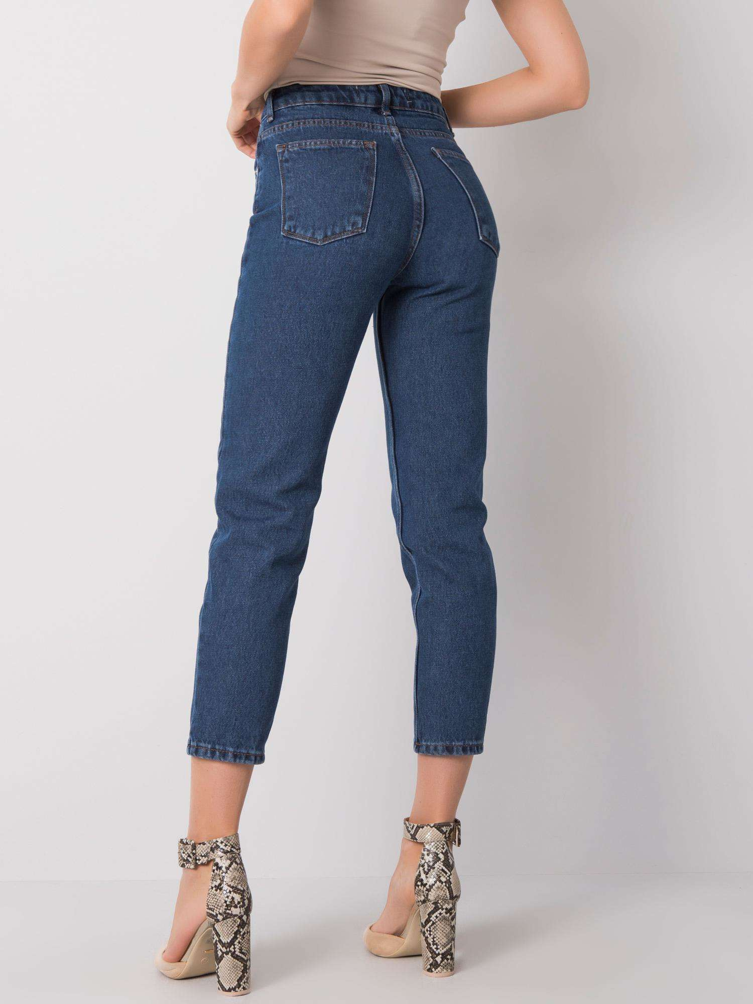 Ciemnoniebieskie jeansy damskie Sadie RUE PARIS
