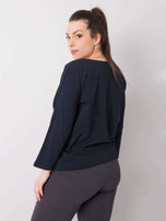 Granatowa bluzka bawełniana plus size Sandy