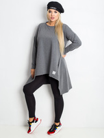 Ciemnoszara tunika plus size Andrea
