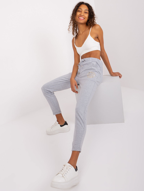 Hurt Szare melanżowe spodnie dresowe z wiązaniem