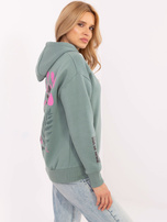 Hurt Pistacjowa dresowa bluza z kieszeniami SUBLEVEL