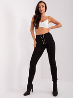 Hurt Czarne damskie spodnie dresowe z zamkiem