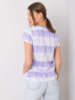 Fioletowo-biały t-shirt Gianna