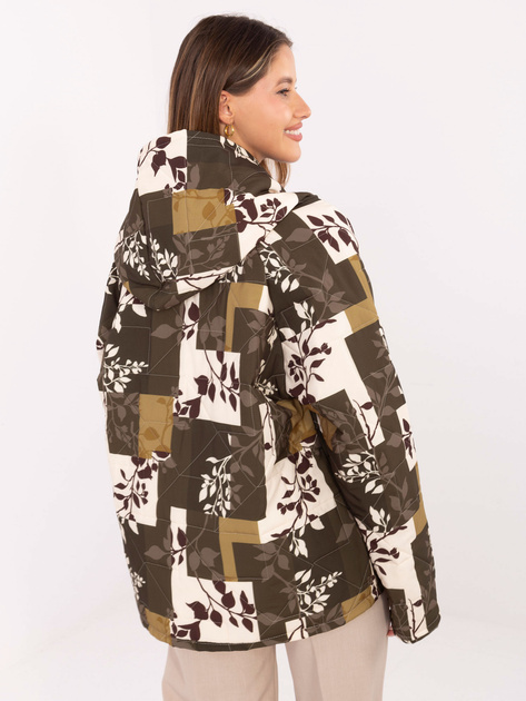 Khaki damska kurtka oversize z kieszeniami