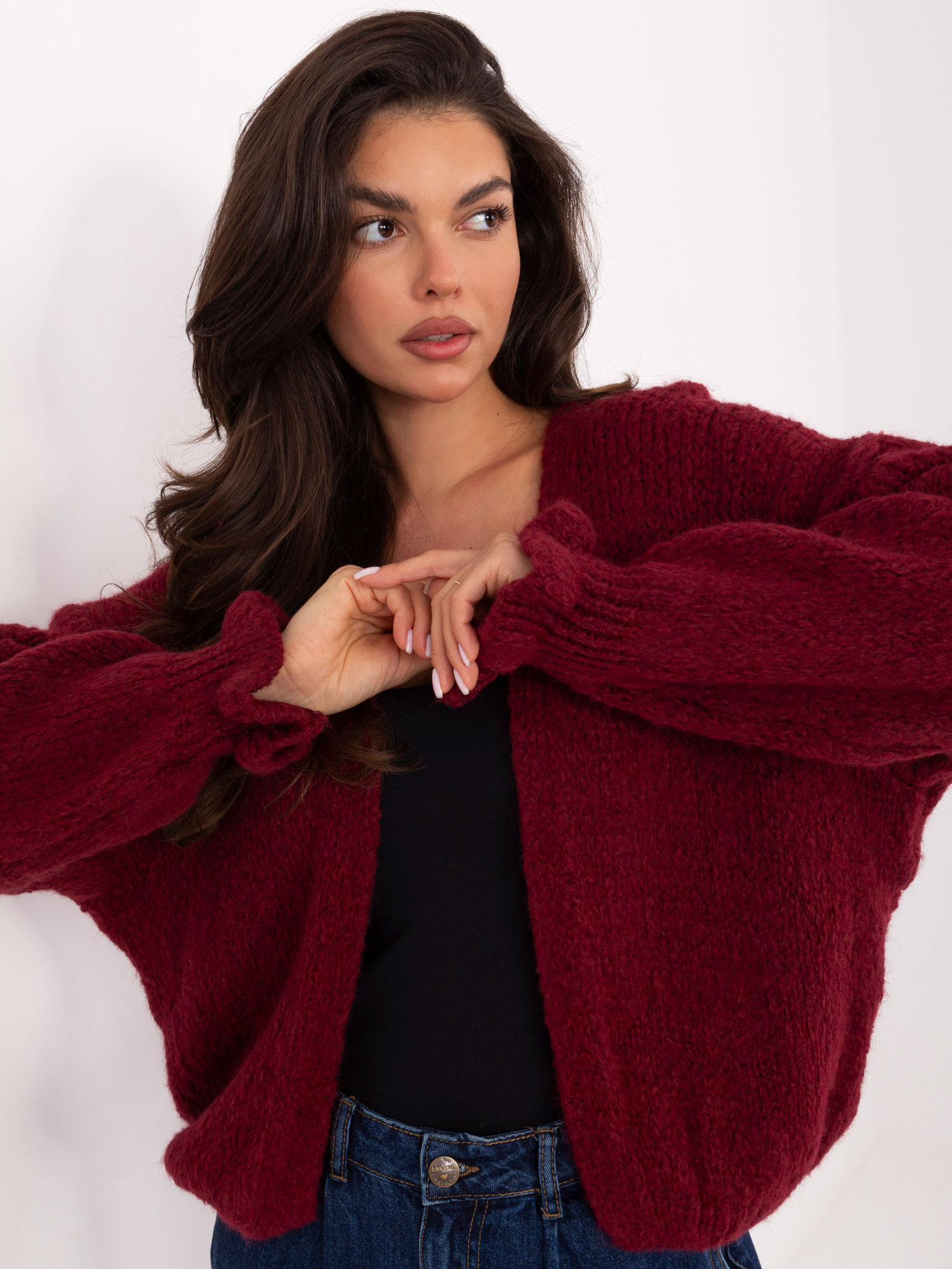 Sweter bordowy