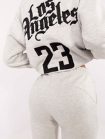 Hurt Jasnoszary melanżowy dresowy komplet ze spodniami