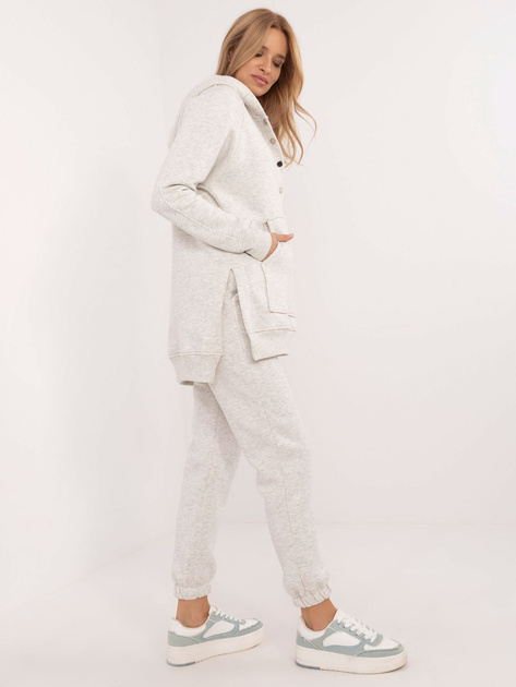 Hurt Jasnoszary melanżowy komplet basic z ocieplaniem