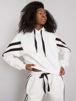 Biały komplet casualowy z lampasami Stacy 