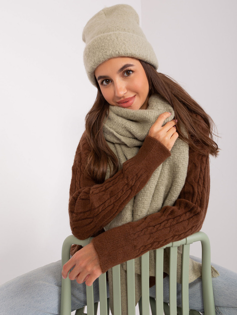 Hurtownia online Pistacjowy ciepły szal damski