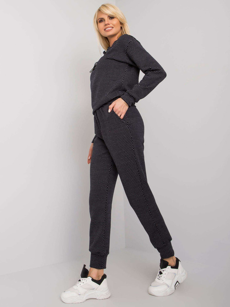 Czarny dwuczęściowy komplet dzianinowy Neya