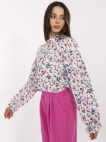 Biała elegancka koszula z bufiastym rękawem 