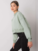 Pistacjowa bluza bez kaptura Thilde