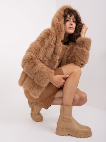 Дамско яке в камел цвят – модел AT-KR-2386.00P