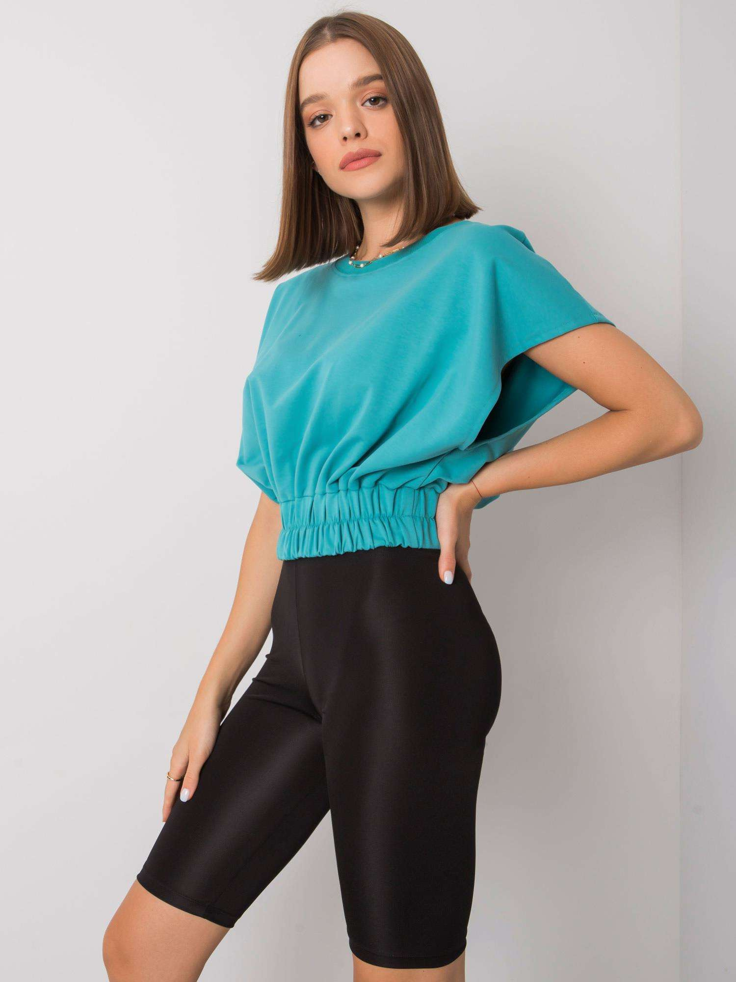 Turkusowa krótka bluza Antigua