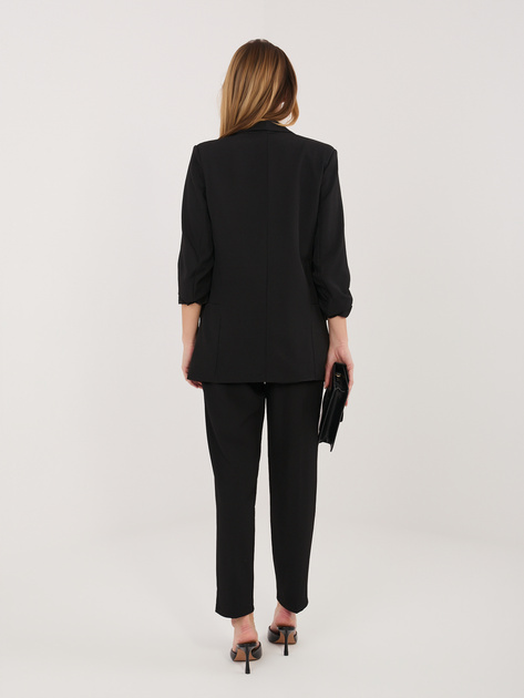 Czarny dwuczęściowy garnitur z marynarką RUE PARIS