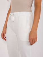 Hurt Ecru spodnie dresowe z troczkami i kieszeniami