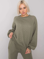 Khaki two-piece quilted set Palermo