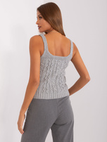 Hurt Szary dzianinowy komplet damski