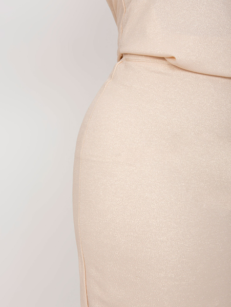 Hurt Jasnobrzoskwiniowa ołówkowa spódnica plus size