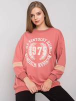 Brudnoróżowa bluza oversize z nadrukiem Kate