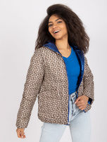 Niebieska kurtka dwustronna z kapturem Arta