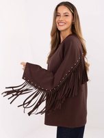 Czekoladowa bluza oversize bez kaptura