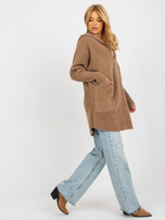 Hurt Jasnobrązowy płaszcz alpaka z dodatkiem wełny