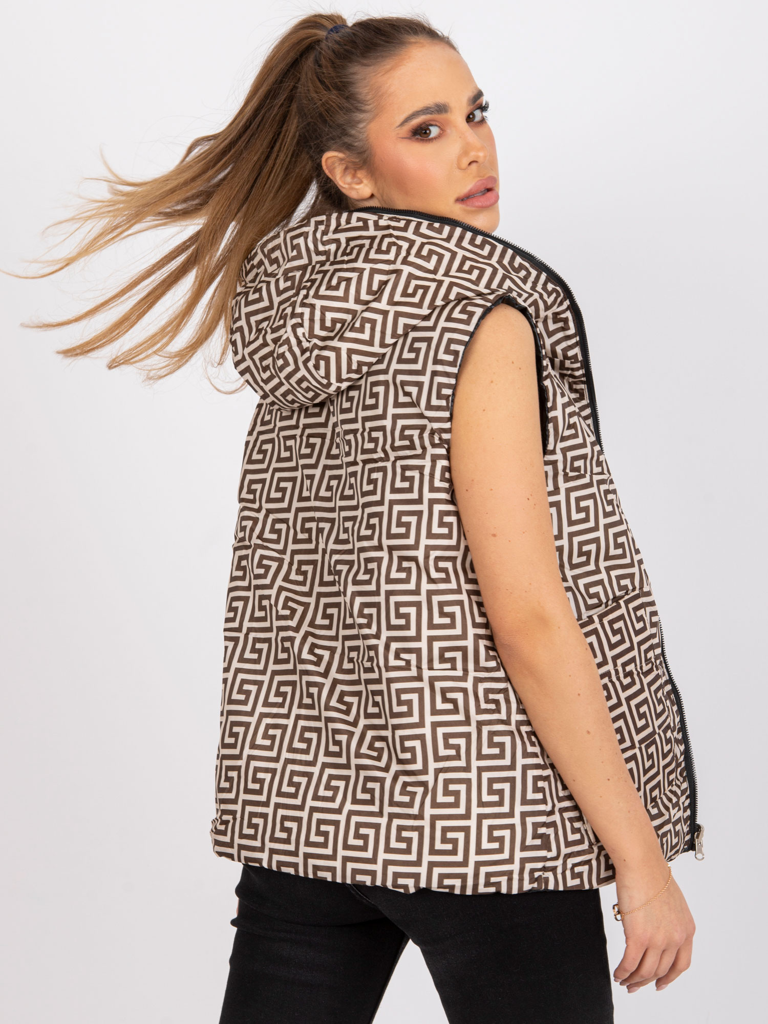 Black Quilted Reversible Addison Vest