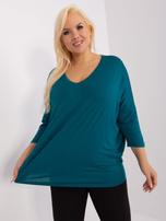 Hurt Morska damska bluzka plus size z dekoltem V 