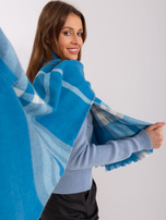 Wholesale Blue-Gray Patterned Scarf