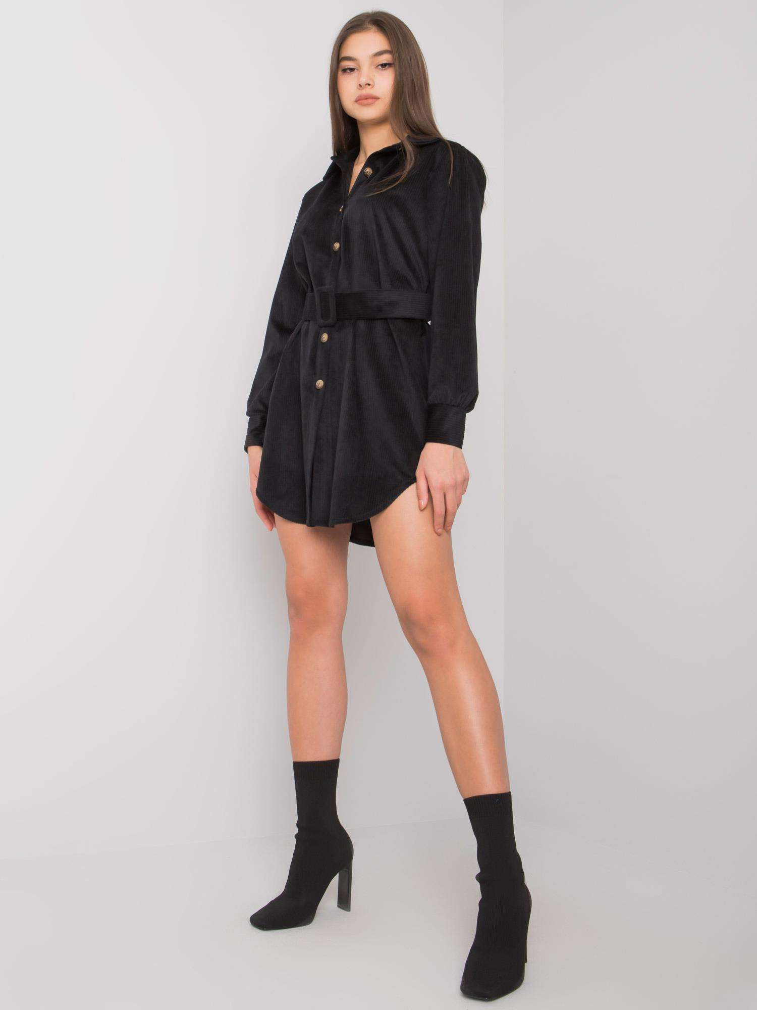 Schwarzes Hemdblusenkleid Abilene.