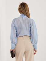 Jasnoniebieska prześwitująca koszula w paski