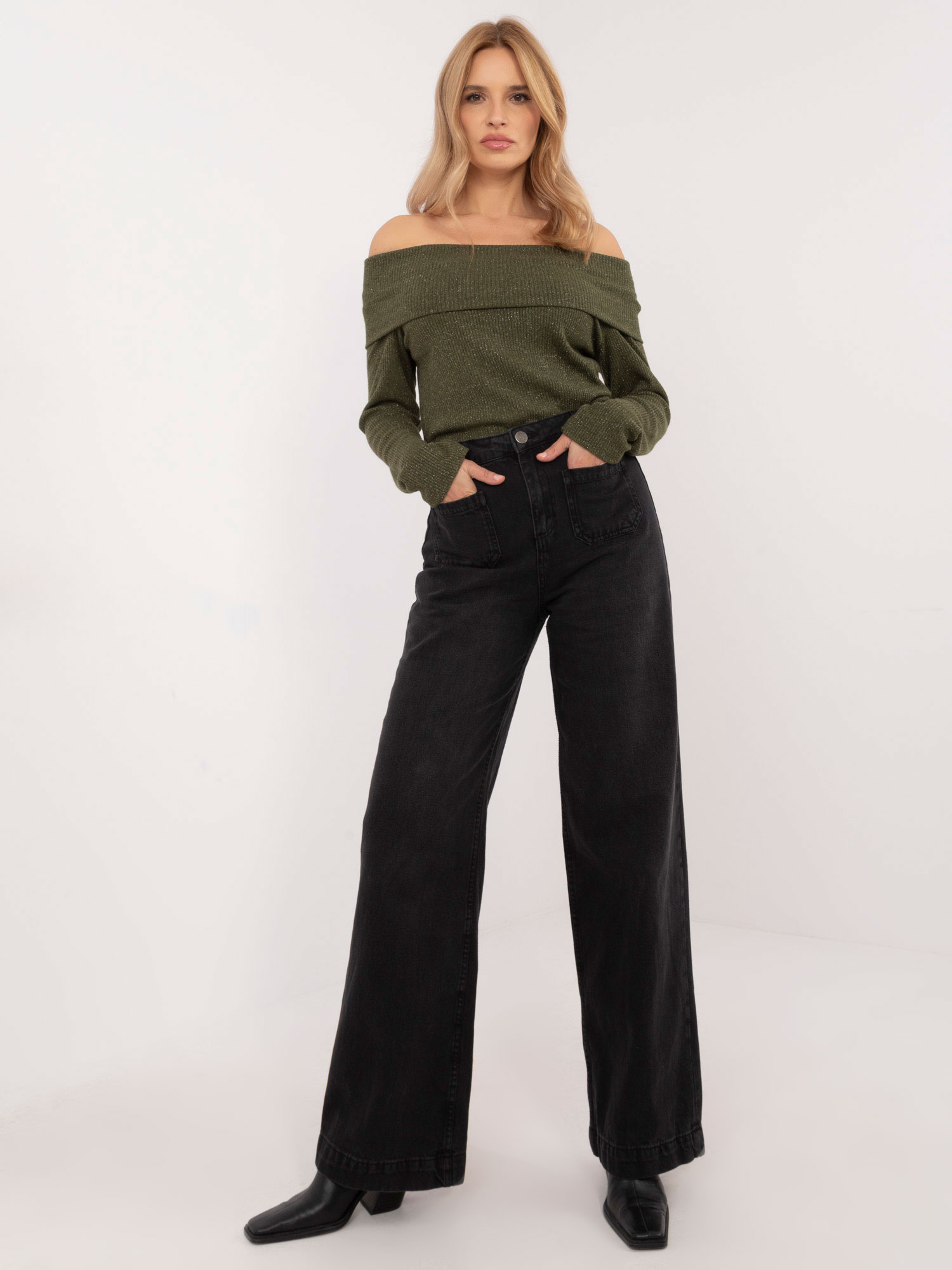 Spodnie jeans czarny