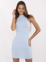 Jasnoniebieska sukienka bodycon w prążek RUE PARIS