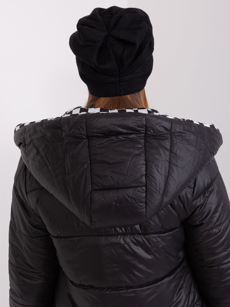 Hurt Czarna damska czapka dzianinowa