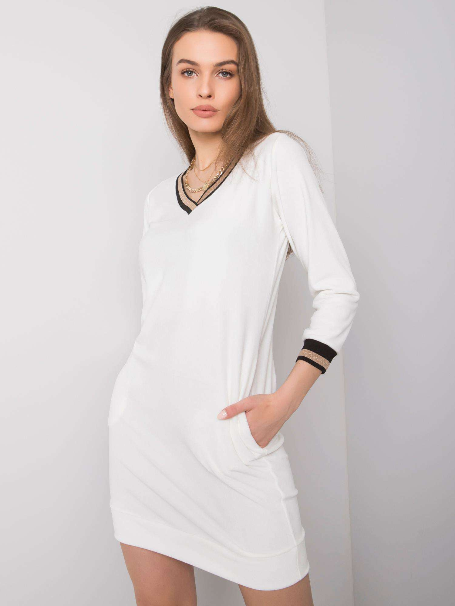 Ecru Samtkleid Aspen RUE PARIS.