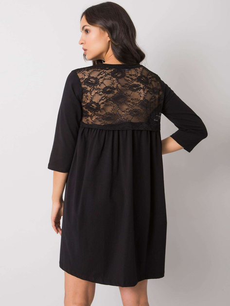 Hurt Czarna sukienka z rękawem 3/4 Jamelia RUE PARIS