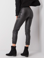 Czarne spodnie woskowane Jackie