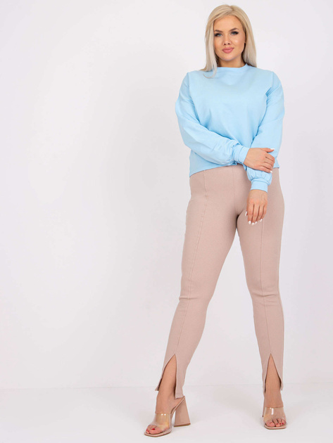 Jasnoniebieska bluza plus size z długim rękawem Florentia