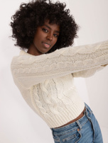 Hurt Ecru sweter damski z półgolfem MAYFLIES