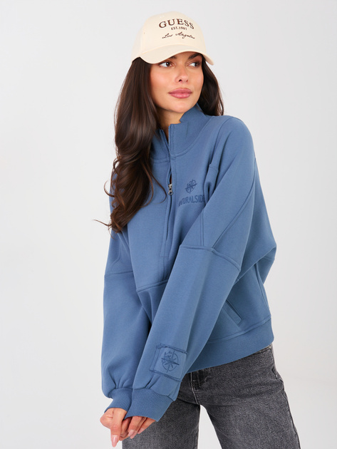 Brudnoniebieska dresowa bluza ze stójką NATURAL SIDE