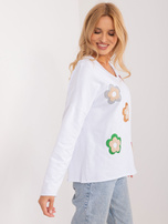 Hurt Biała casualowa bluzka z dekoltem V