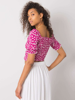 Fuksjowa bluzka we wzory Dinah RUE PARIS